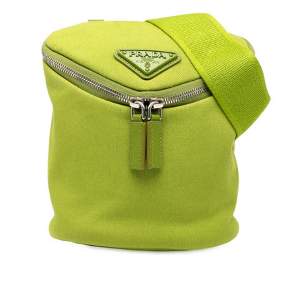 Prada 2VH147 Canvas Leather Shoulder Bag