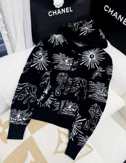 Chanel 2022 New Iconic CC Lions Hoodie