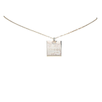 Gucci Square Plate SV925 Necklace