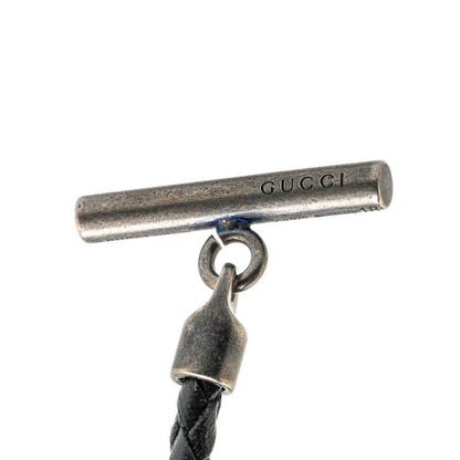 Gucci Horsebit Leather 925 Silver Necklace