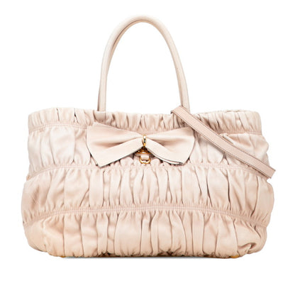 Prada Ribbon Leather 2way Bag