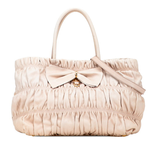 Prada Ribbon Leather 2way Bag
