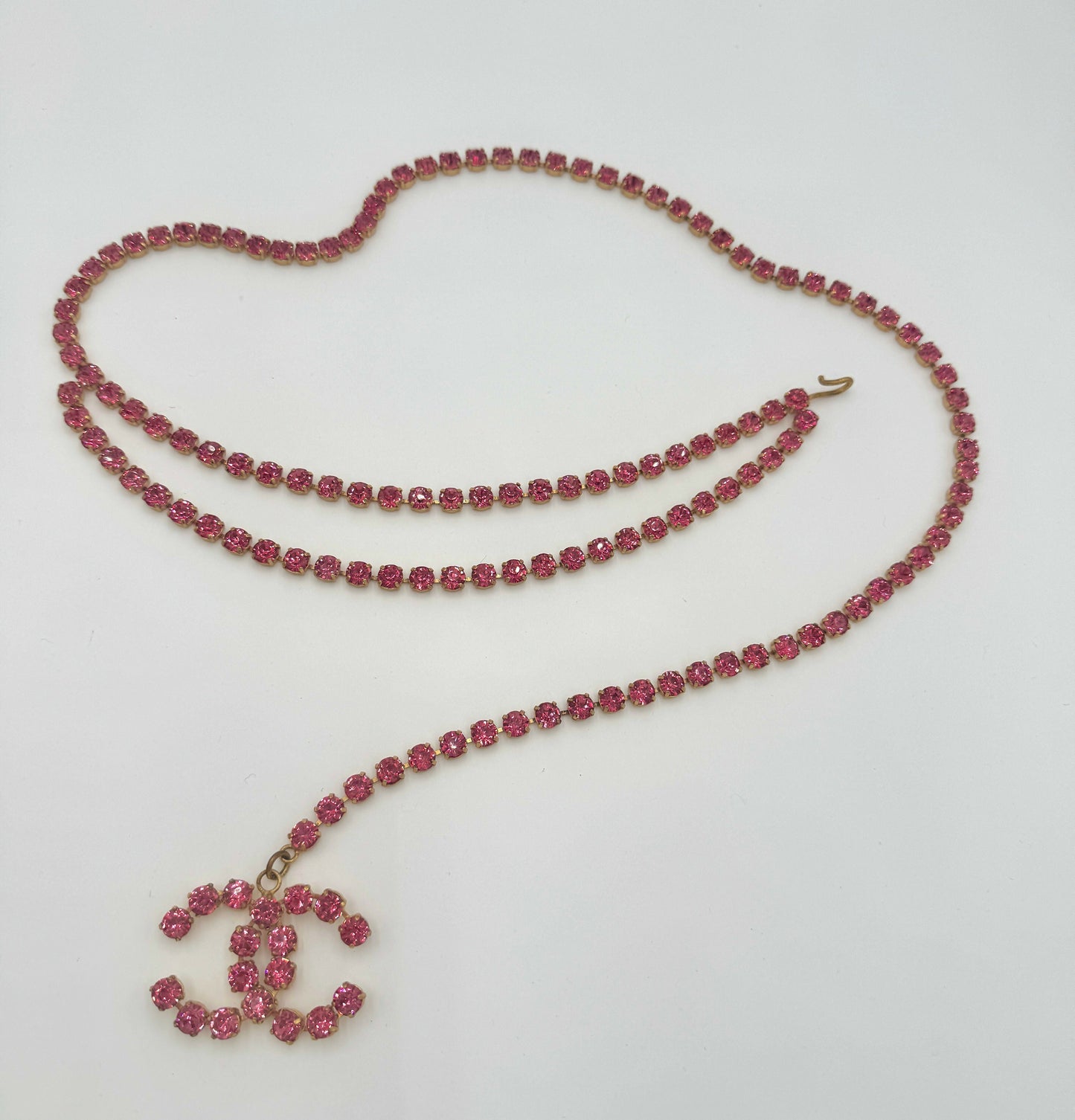 Chanel 1995 Vintage Barbie Pink Dangle Belt