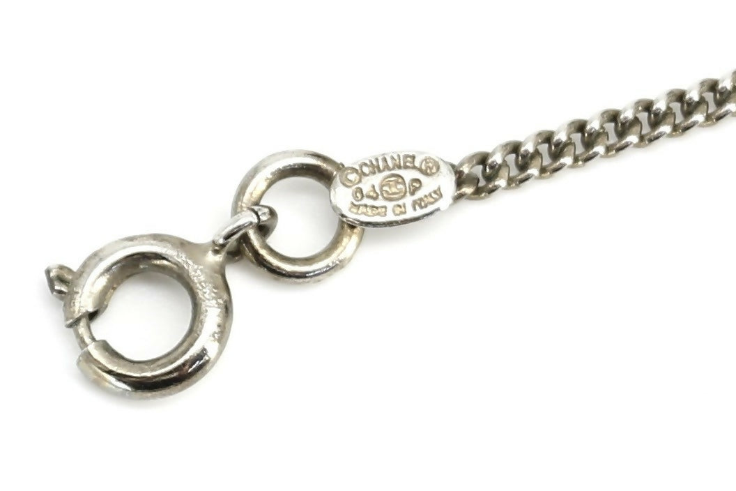 Chanel Vintage 04P Enamel Peach Pink Four-Leaf Clover Necklace