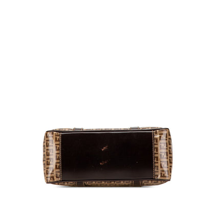 Fendi Zucchino Enamel Canvas Handbag