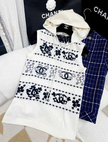 Chanel Double C black and white hoodie