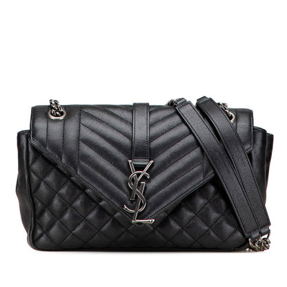 Saint Laurent Satchel Small YSL Logo Leather 2way Bag