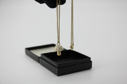 Chanel Vintage 03S Metal White Mushroom Necklace