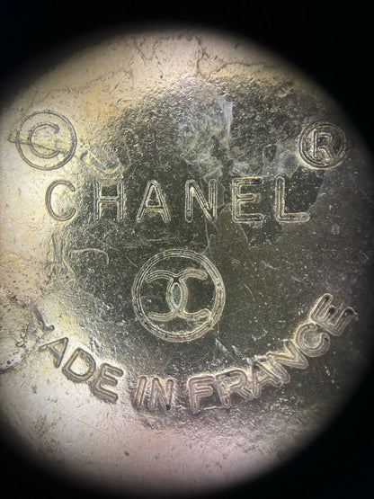 Chanel Vintage 1971-80 Rhinestone & Imitation Pearl Gray Hairpin