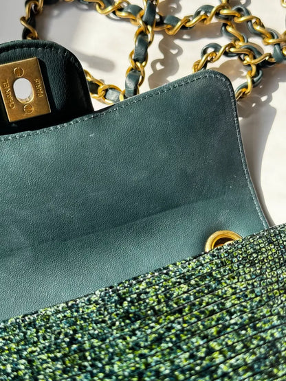 Chanel Mini Green Lizard Flap Bag
