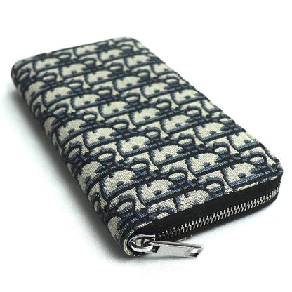 Dior Oblique Jacquard Long Zip Wallet