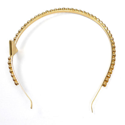 Prada Triangle Logo Crystal Headband