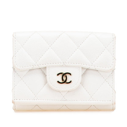 Chanel Matelassé Caviar Skin Compact Wallet
