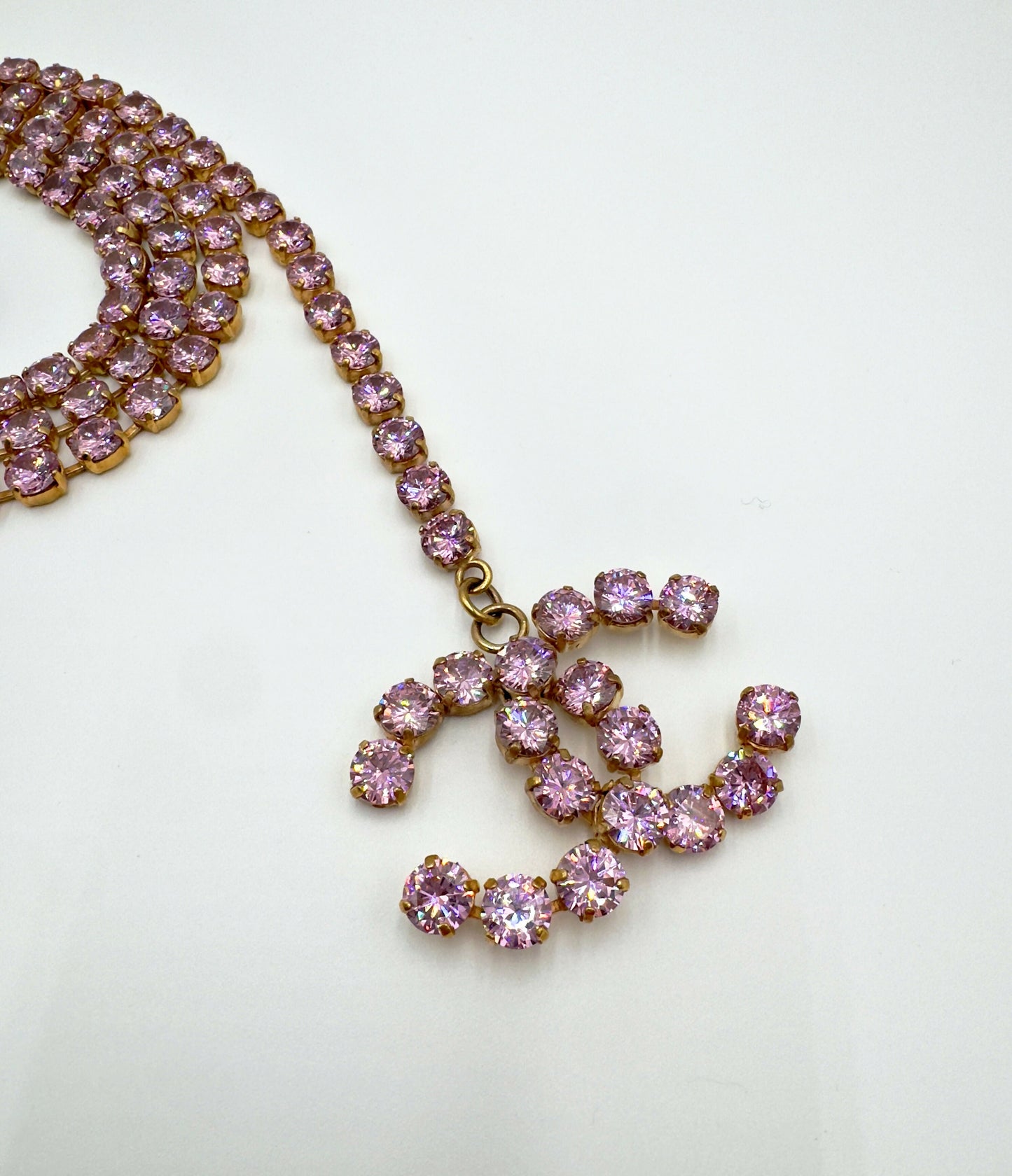 Chanel Vintage Barbie 1995P Baby Pink Iridescent Dangle Belt