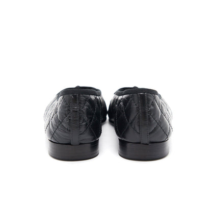 Quilted flats Black Aged Calfskin size 35C