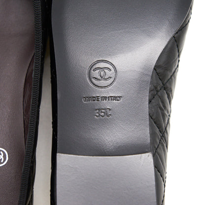 Quilted flats Black Aged Calfskin size 35C