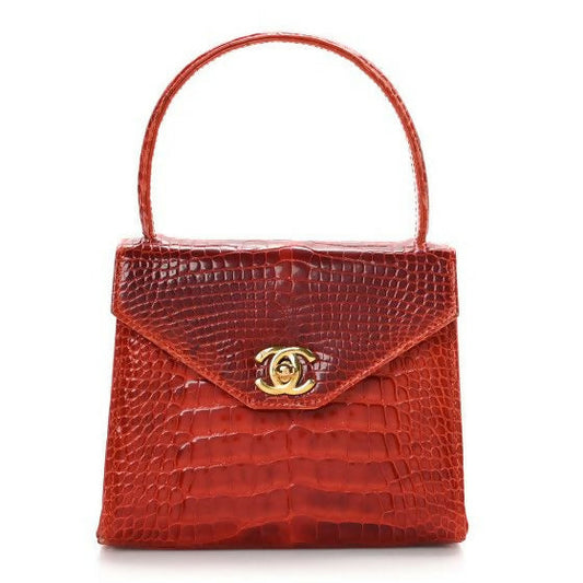 Chanel Vintage Alligator Top Handle Mini Kelly