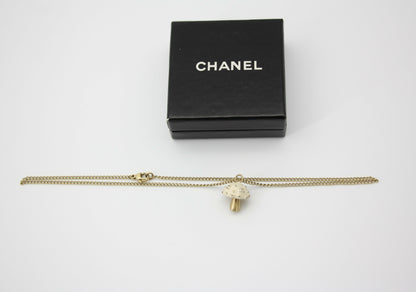 Chanel Vintage 03S Metal White Mushroom Necklace
