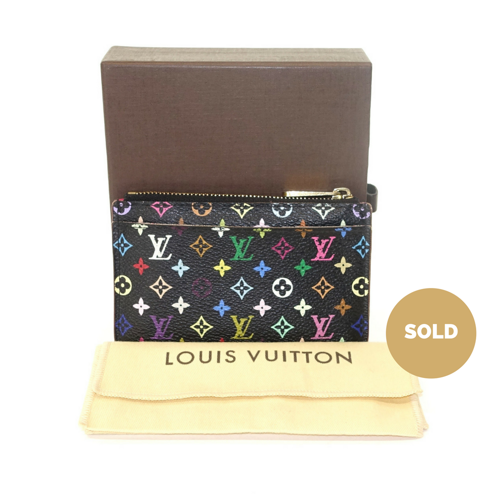 Louis Vuitto Multicolour Coin Purse with Key Ring
