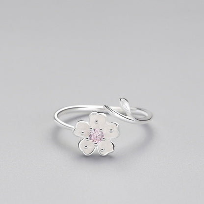 Sterling Silver Plum Blossom Ring