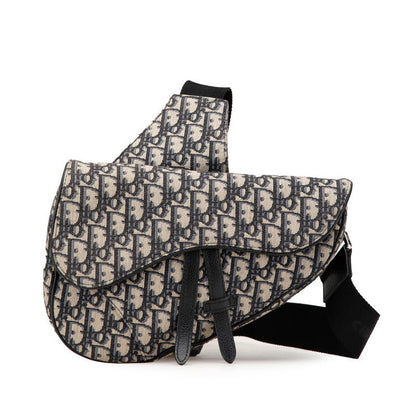 Dior Saddle Oblique Canvas Leather 2way Bag