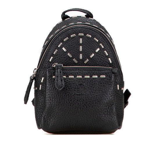Fendi 7AR471 Leather Backpack Key Holder Bag Charm Pouch