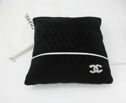 Chanel Coco Mark Cotton Cashmere Black Pillow Cushion