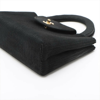 Chanel Vintage Black Caviar Rope-embellished Tote Bag