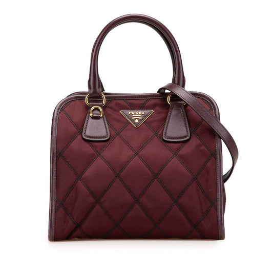 Prada 1BA100 Nylon Leather 2way Bag