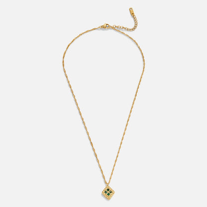 Tiffany Emerald Pendant Necklace