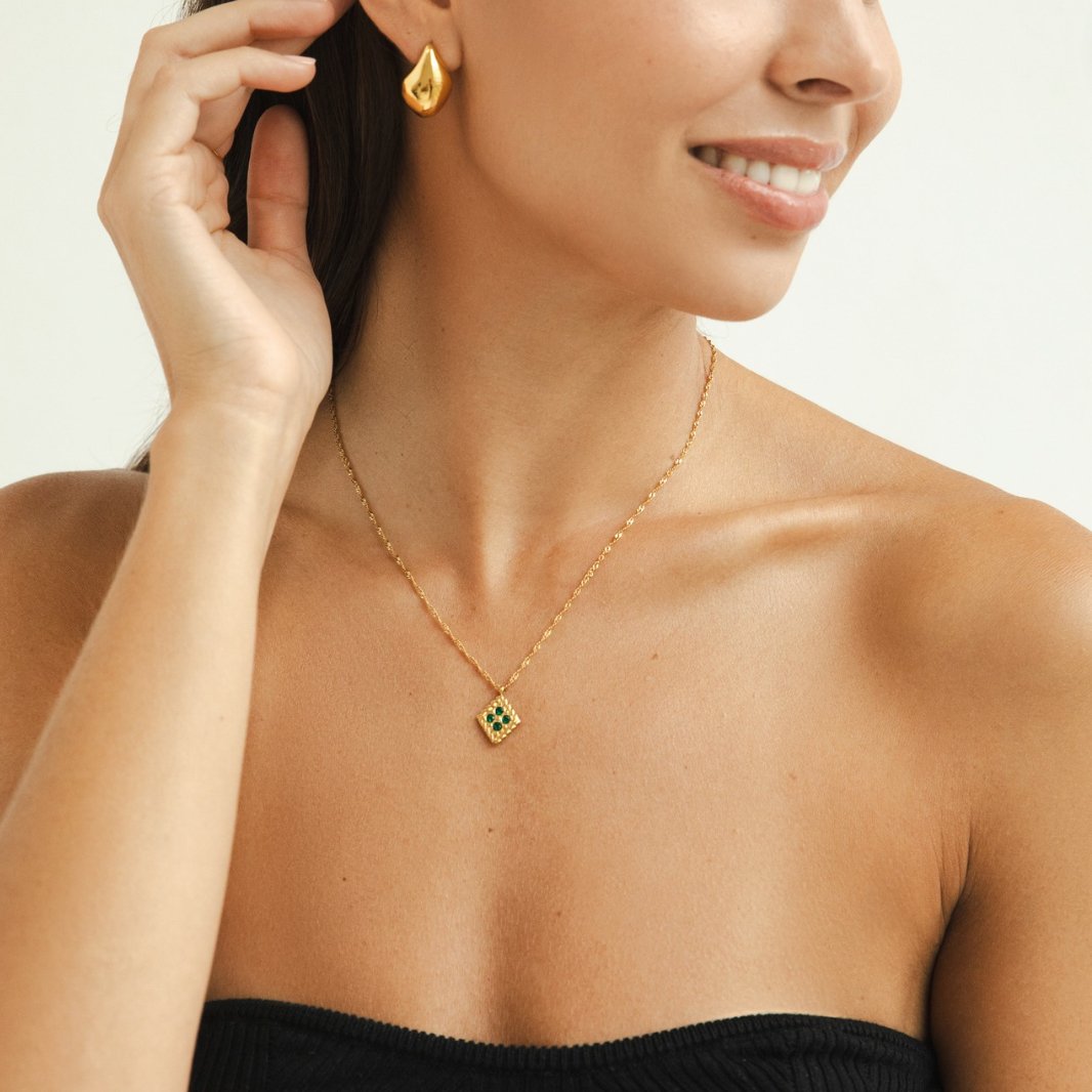 Tiffany Emerald Pendant Necklace
