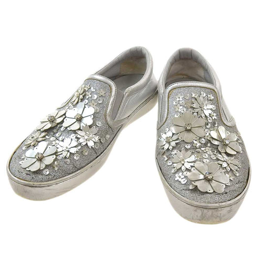 Dior Slip-On Sneakers Silver 39