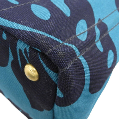 Prada Canvas Canapa Tote Turquoise Handbag