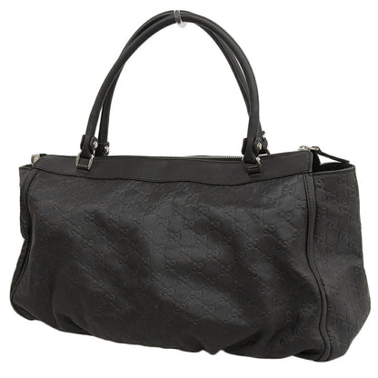 Gucci Leather Boston Handbag Black