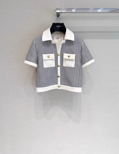 Celine 23AW new striped jacket, fr36