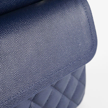 Chanel Caviar M/L Classic Flap Navy