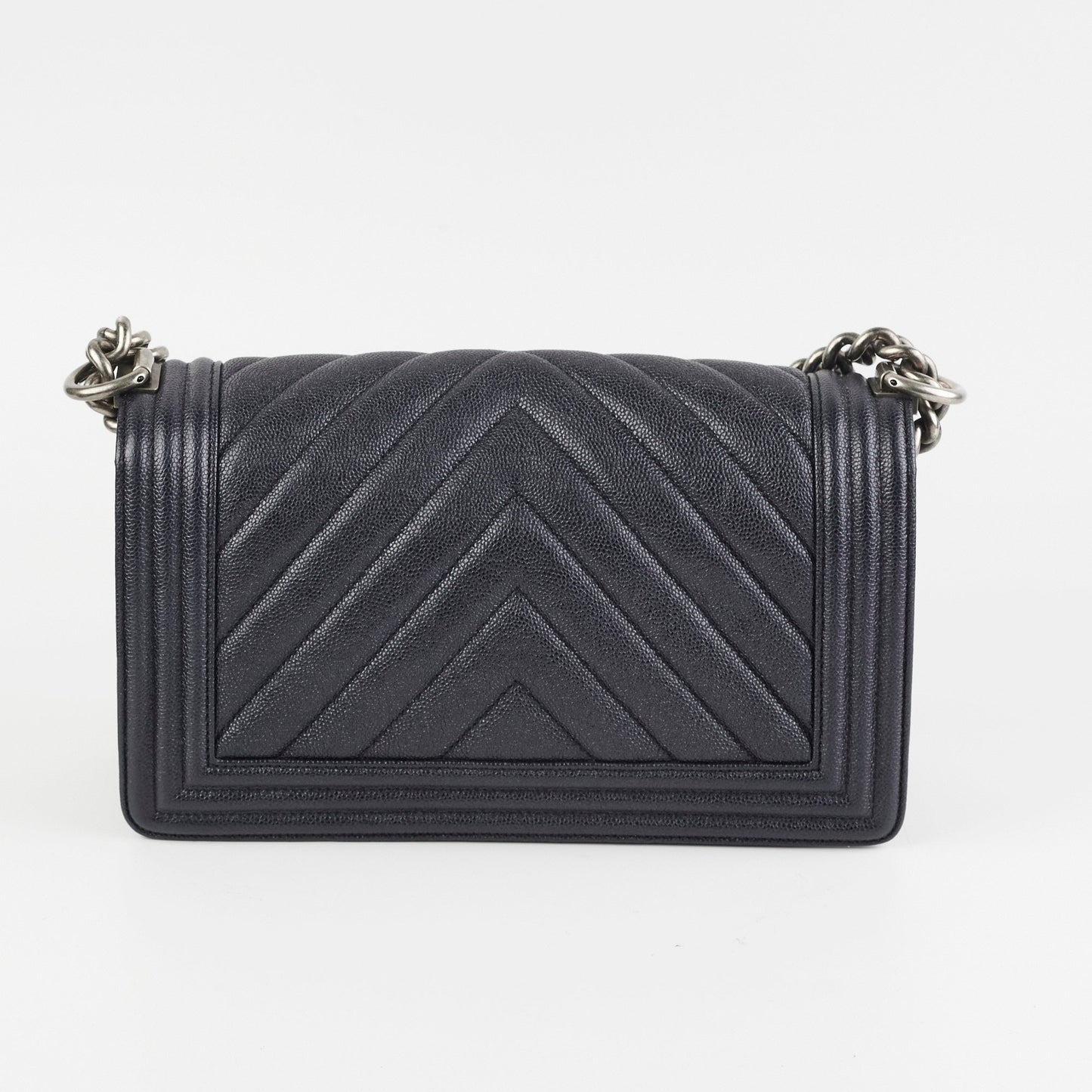 Chanel Old Medium Caviar Boy Black