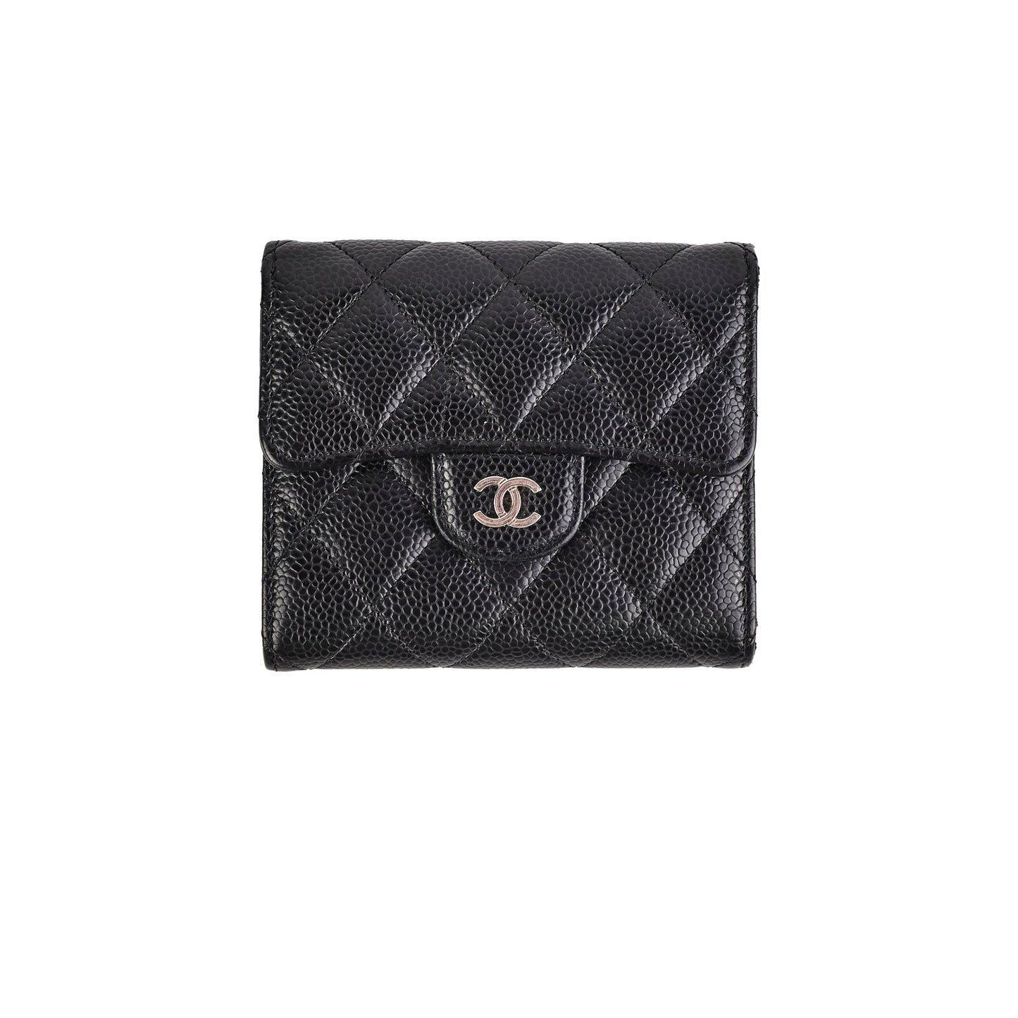 Chanel Fold Caviar Black Wallet