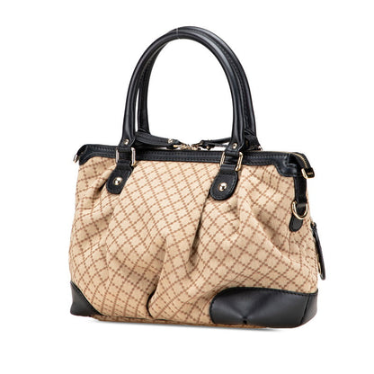 Gucci Sukey Diamante Canvas Leather Handbag