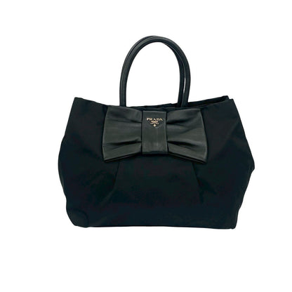 Prada Nylon Leather Handbag