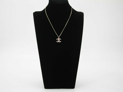 Chanel B11C Enamel Light Pink CC Adjustable Buckle Long Necklace