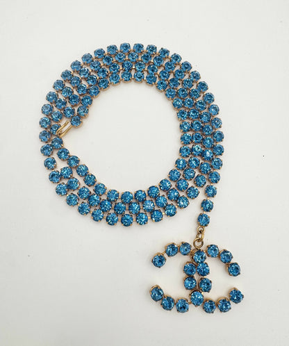 Chanel 1995 Vintage Barbie Blue Dangle Belt
