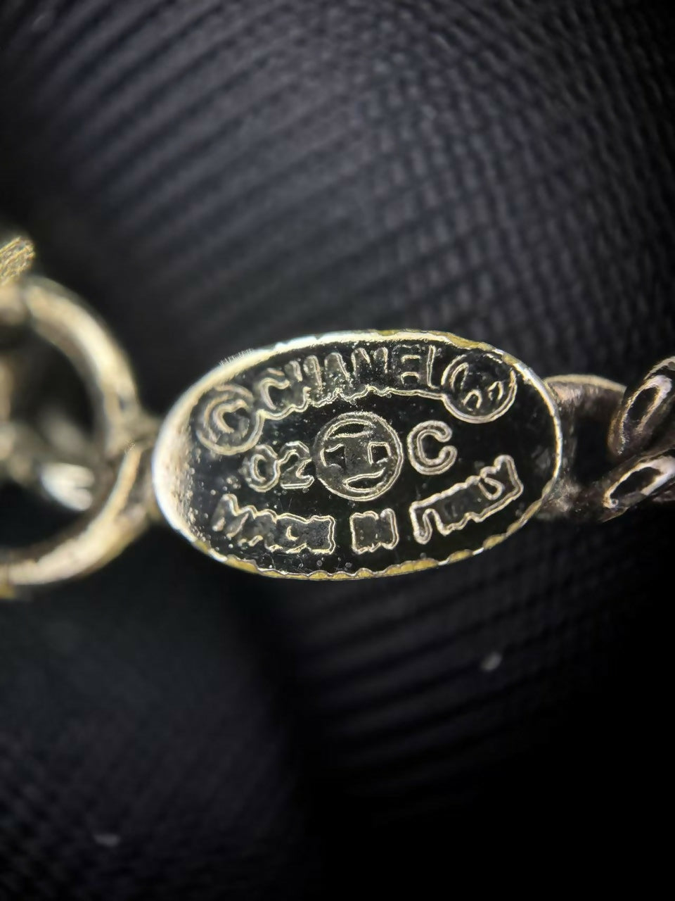 Chanel Vintage 02C Enamel White CC Necklace
