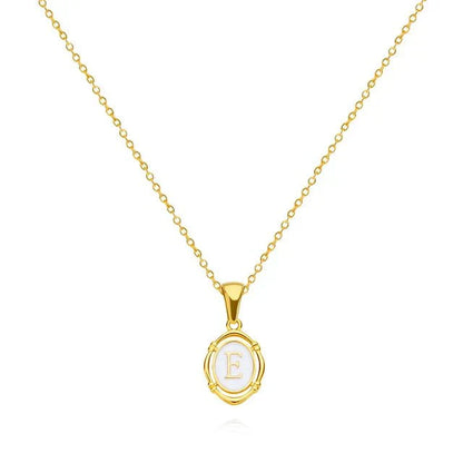 Vintage Gold Letter Necklace