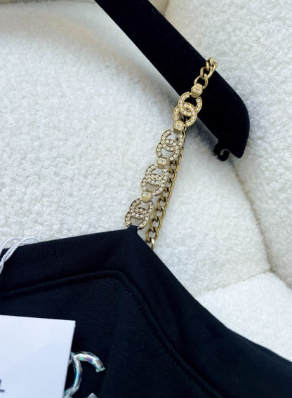 Chanel 21AW black jumpsuit size 36