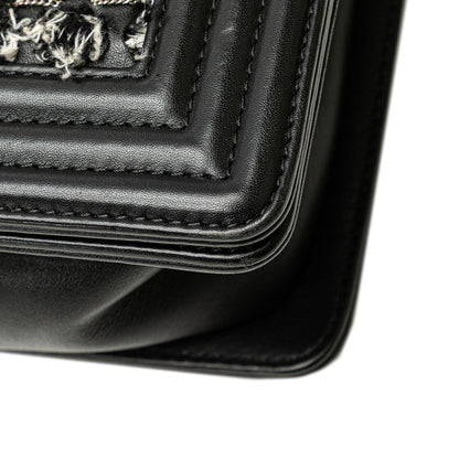 Chanel Boy Chanel Leather Tweed Shoulder Bag