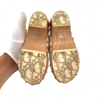 Dior Trotter Logogram Canvas/PVC Sandals 101967