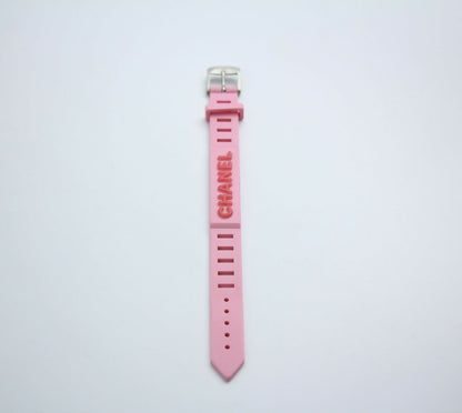 Chanel Vintage 99P Rubber Pink with Peach Wording Bracelet