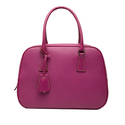 Prada Triangle Logo Leather Handbag