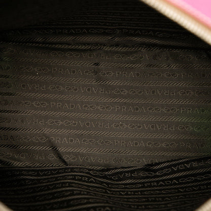 Prada Triangle Logo Leather Handbag